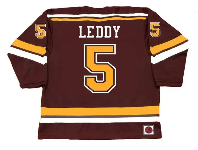 NICK LEDDY Minnesota Gophers 2005 NCAA Throwback Hockey Jersey 