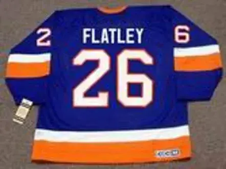 PAT FLATLEY New York Islanders 1993 Away CCM Vintage Throwback NHL Hockey Jersey 