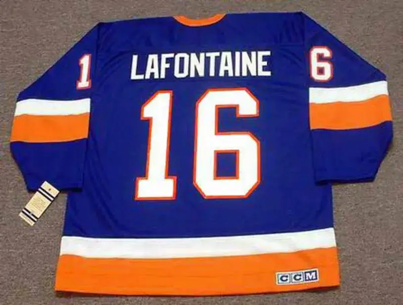PAT LAFONTAINE New York Islanders 1990 Away CCM Throwback NHL Hockey Jersey 