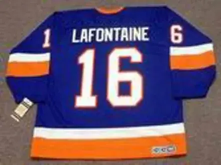 PAT LAFONTAINE New York Islanders 1990 Away CCM Throwback NHL Hockey Jersey 