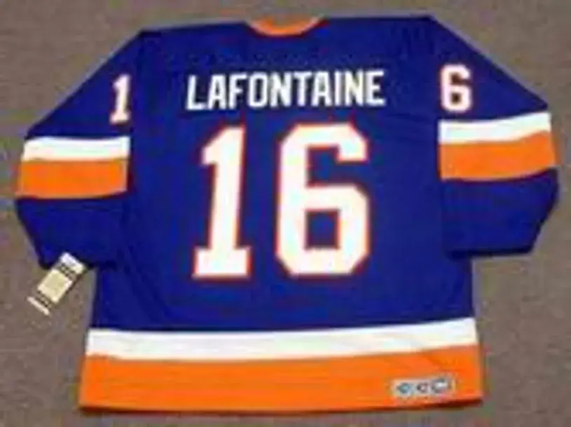 PAT LAFONTAINE New York Islanders 1990 Away CCM Throwback NHL Hockey Jersey 