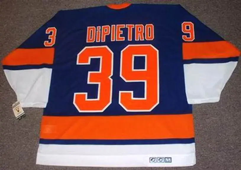 RICK DiPIETRO New York Islanders 1970’s CCM Vintage Throwback Away Hockey Jersey 