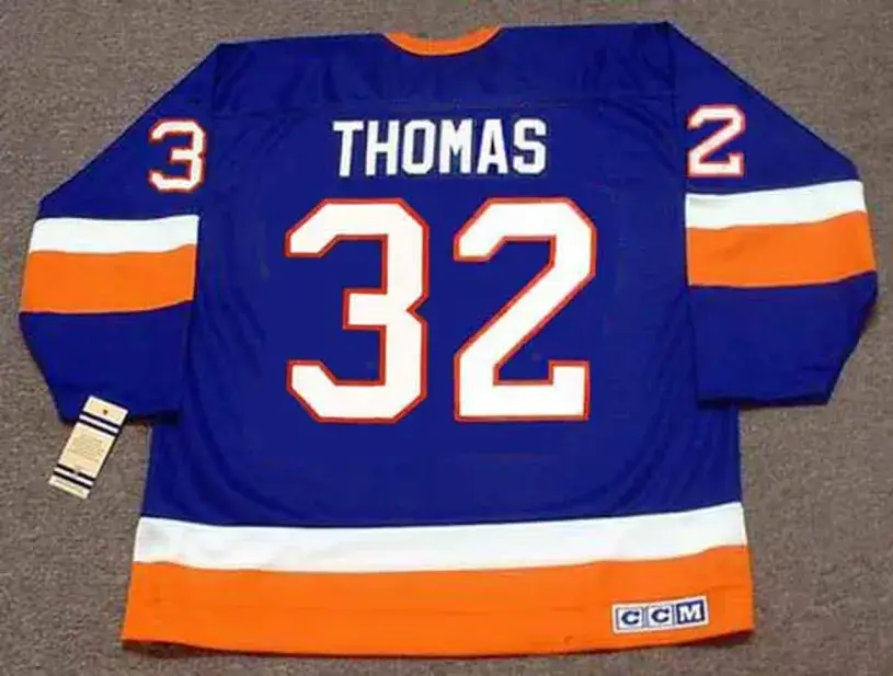 STEVE THOMAS New York Islanders 1993 Away CCM Vintage Throwback NHL Hockey Jersey 