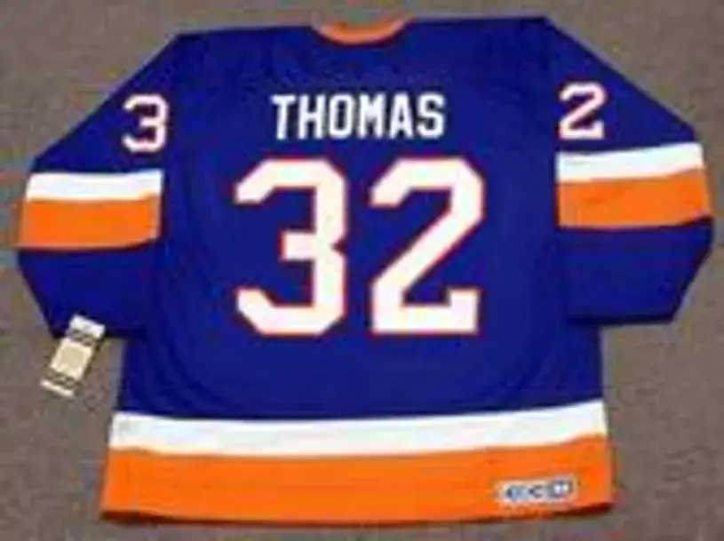 STEVE THOMAS New York Islanders 1993 Away CCM Vintage Throwback NHL Hockey Jersey 
