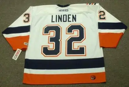 TREVOR LINDEN New York Islanders 1999 CCM Throwback Home NHL Jersey 