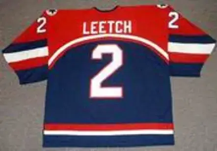 BRIAN LEETCH 2002 USA Nike Olympic Throwback Hockey Jersey 