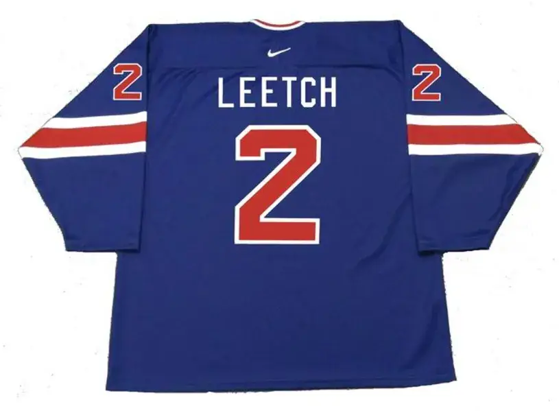 BRIAN LEETCH 2004 “World Cup” USA Nike Throwback Hockey Jersey