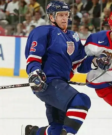 BRIAN LEETCH 2004 “World Cup” USA Nike Throwback Hockey Jersey 