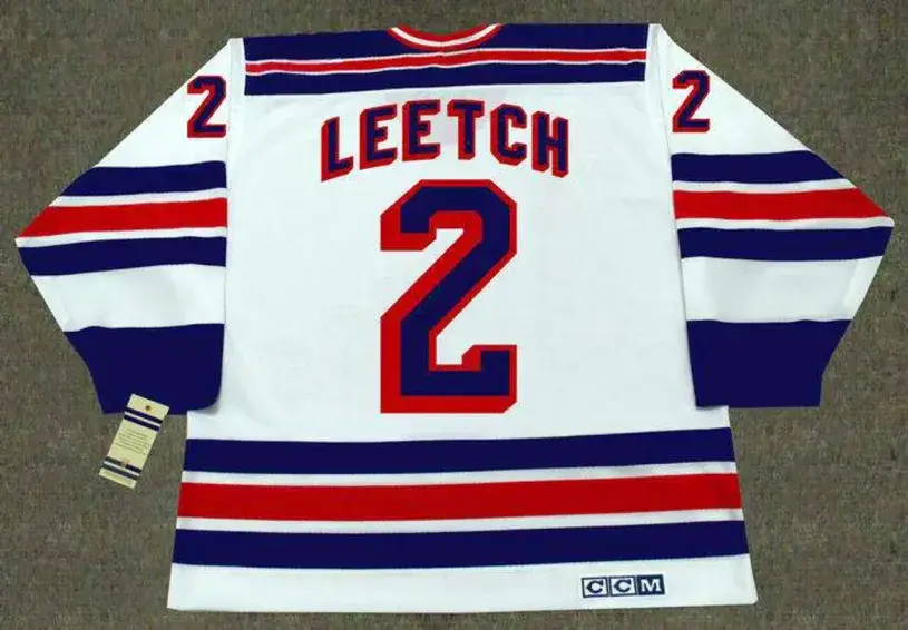 BRIAN LEETCH New York Rangers 1990’s CCM Throwback Home NHL Hockey Jersey 