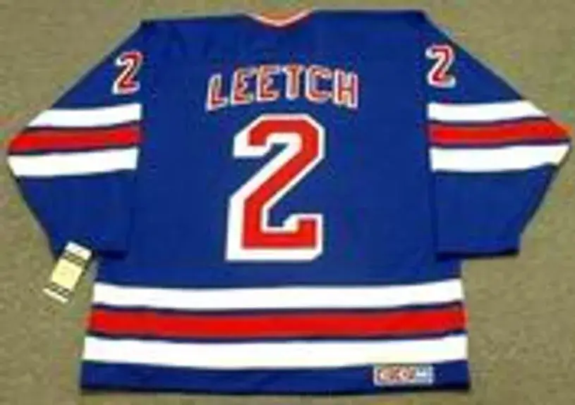 BRIAN LEETCH New York Rangers 1990’s CCM Vintage Throwback NHL Hockey Jersey 