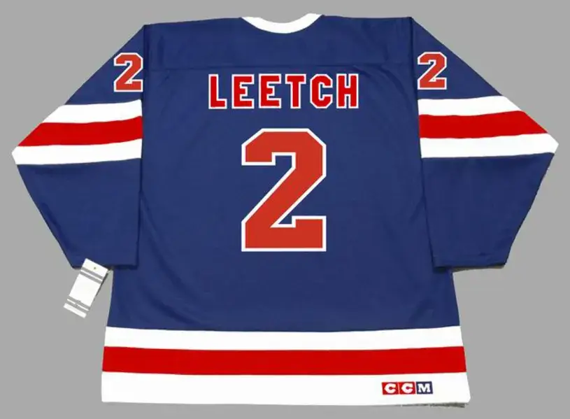 BRIAN LEETCH New York Rangers 1991 CCM Vintage Throwback NHL Hockey Jersey 