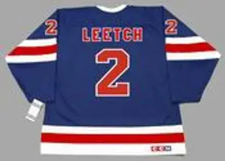 BRIAN LEETCH New York Rangers 1991 CCM Vintage Throwback NHL Hockey Jersey 