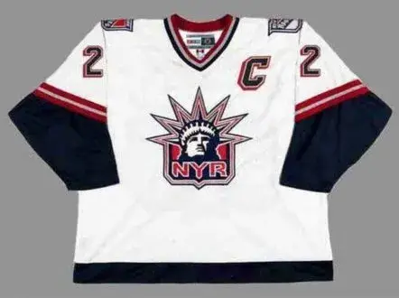 BRIAN LEETCH New York Rangers 1998 CCM Throwback Alternate NHL Jersey