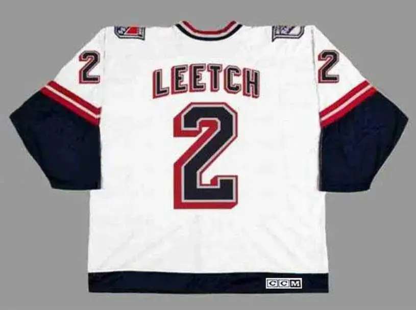 BRIAN LEETCH New York Rangers 1998 CCM Throwback Alternate NHL Jersey 