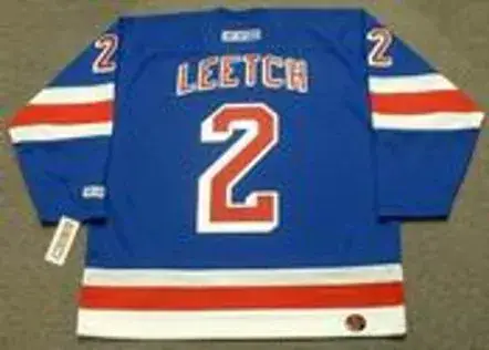 BRIAN LEETCH New York Rangers 2004 CCM Throwback Away NHL Jersey 