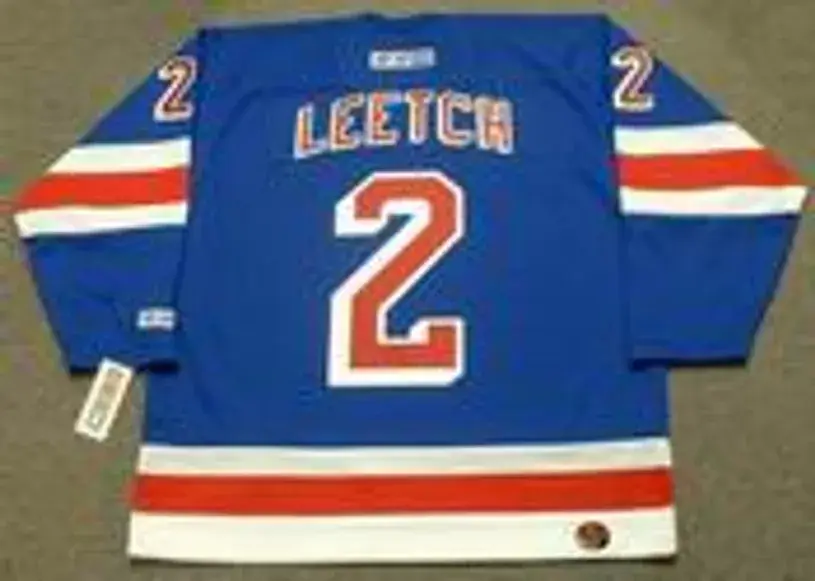 BRIAN LEETCH New York Rangers 2004 CCM Throwback Away NHL Jersey 