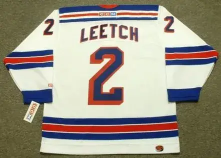 BRIAN LEETCH New York Rangers 2004 CCM Throwback Home NHL Jersey 
