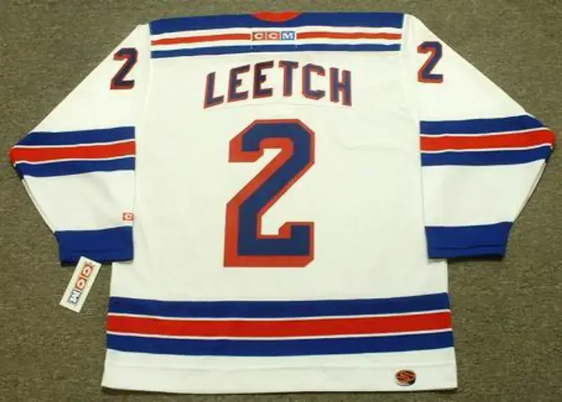 BRIAN LEETCH New York Rangers 2004 CCM Throwback Home NHL Jersey 
