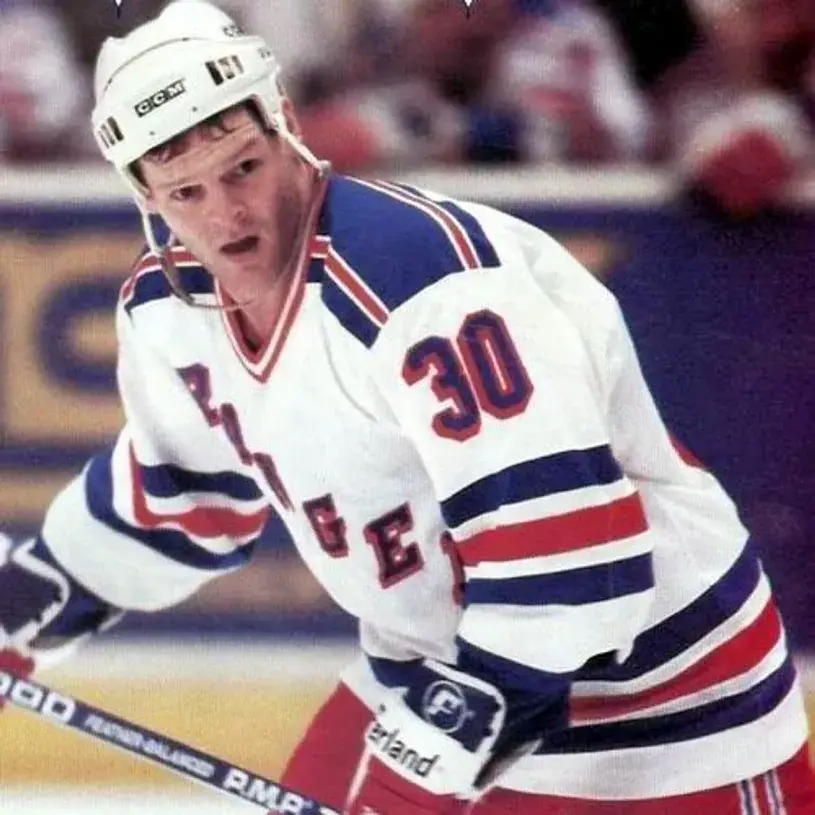 CHRIS NILAN New York Rangers 1988 CCM Vintage Home NHL Hockey Jersey 