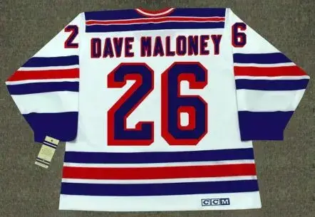 DAVE MALONEY New York Rangers 1979 CCM Vintage Home NHL Hockey Jersey 