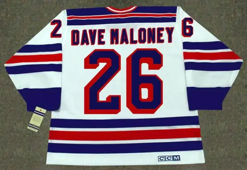 DAVE MALONEY New York Rangers 1979 CCM Vintage Home NHL Hockey Jersey 