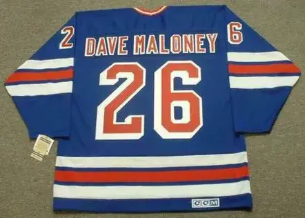 DAVE MALONEY New York Rangers 1979 CCM Vintage Throwback NHL Hockey Jersey 