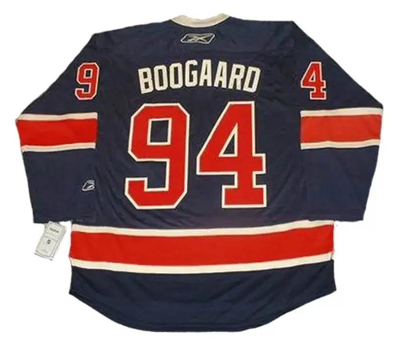 DEREK BOOGAARD New York Rangers 2010 REEBOK Throwback NHL Hockey Jersey 