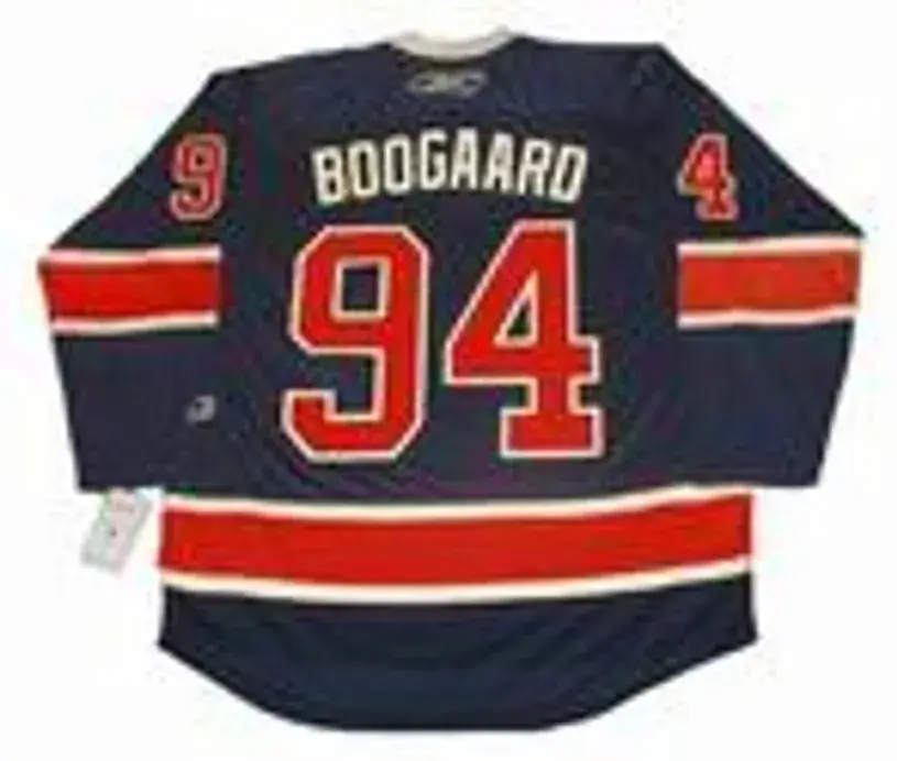 DEREK BOOGAARD New York Rangers 2010 REEBOK Throwback NHL Hockey Jersey 