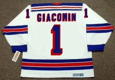 EDDIE GIACOMIN New York Rangers 1972 Home CCM Throwback NHL Hockey Jersey 