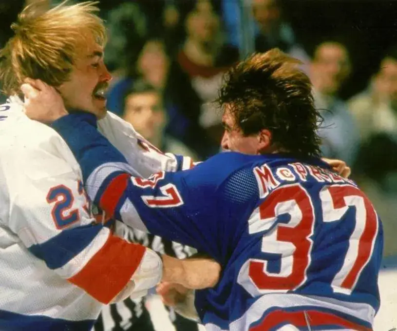 GEORGE McPHEE New York Rangers 1984 CCM Vintage Home NHL Hockey Jersey 