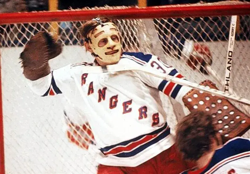 GILLES VILLEMURE New York Rangers 1972 Home CCM Throwback NHL Hockey Jersey 