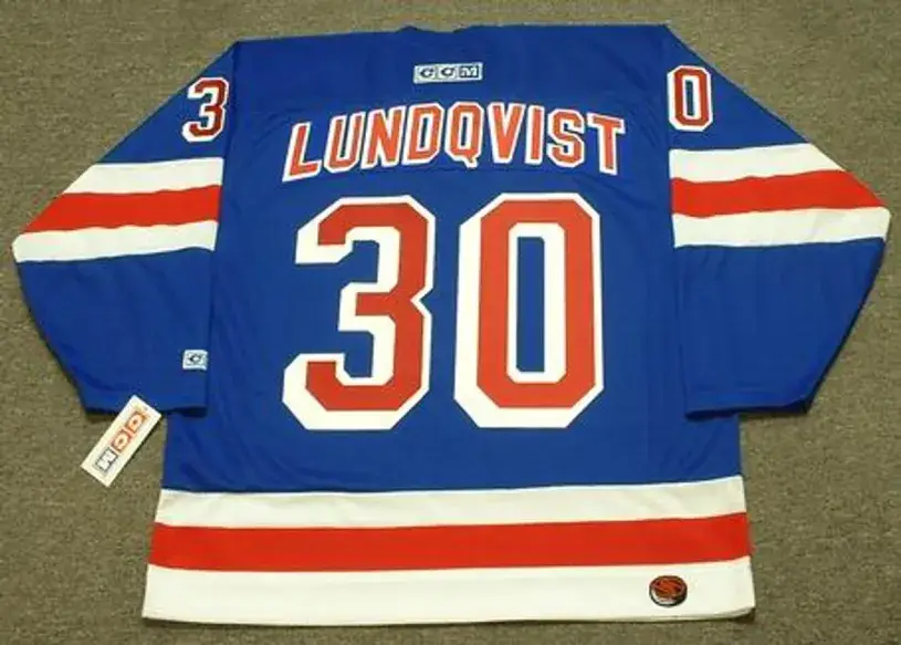 HENRIK LUNDQVIST New York Rangers 2006 CCM Throwback Home NHL Jersey 