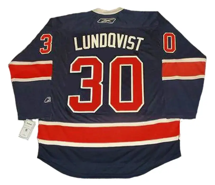 HENRIK LUNDQVIST New York Rangers 2014 REEBOK Throwback NHL Hockey Jersey 