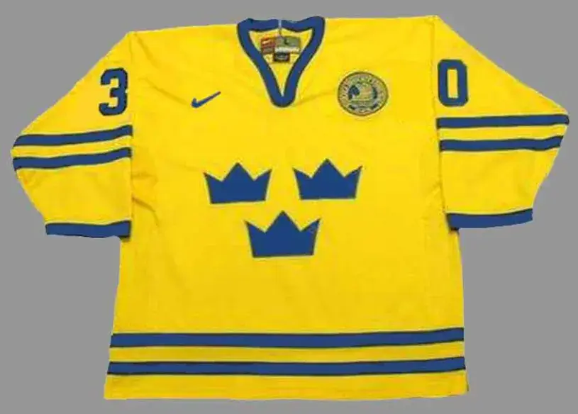 HENRIK LUNDQVIST Team Sweden Nike Olympic Throwback Hockey Jersey