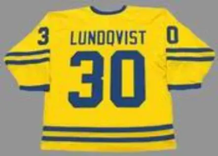 HENRIK LUNDQVIST Team Sweden Nike Olympic Throwback Hockey Jersey 