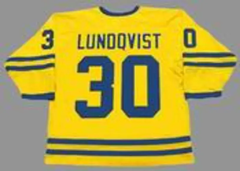 HENRIK LUNDQVIST Team Sweden Nike Olympic Throwback Hockey Jersey 