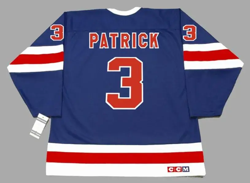 JAMES PATRICK New York Rangers 1991 CCM Vintage Throwback NHL Hockey Jersey 