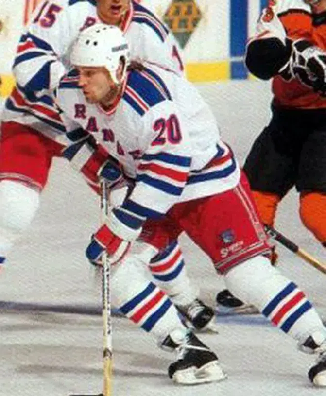 JAN ERIXON New York Rangers 1983 CCM Vintage Home NHL Hockey Jersey 