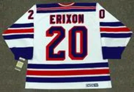 JAN ERIXON New York Rangers 1983 CCM Vintage Home NHL Hockey Jersey 