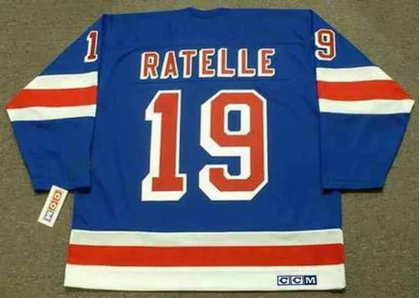JEAN RATELLE New York Rangers 1972 Away CCM Throwback NHL Hockey Jersey 