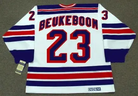 JEFF BEUKEBOOM New York Rangers 1990’s CCM Vintage Home NHL Hockey Jersey 