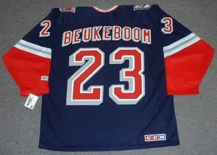 JEFF BEUKEBOOM New York Rangers 1998 CCM Throwback Alternate NHL Jersey 