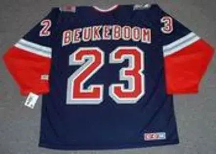 JEFF BEUKEBOOM New York Rangers 1998 CCM Throwback Alternate NHL Jersey 