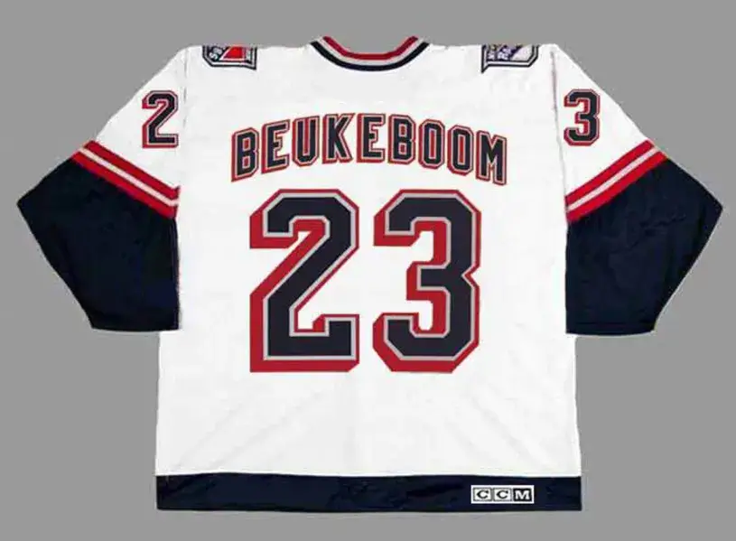 JEFF BEUKEBOOM New York Rangers 1998 CCM Throwback NHL Hockey Jersey 