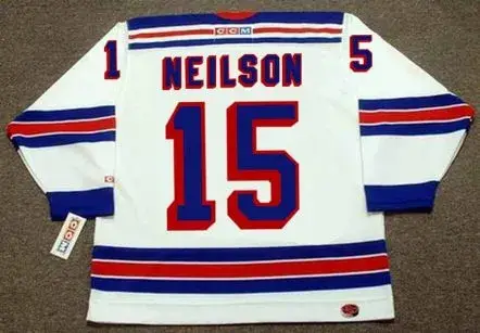 JIM NEILSON New York Rangers 1972 CCM Throwback Home NHL Hockey Jersey 