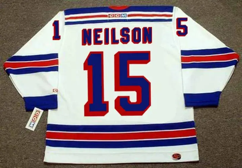 JIM NEILSON New York Rangers 1972 CCM Throwback Home NHL Hockey Jersey 
