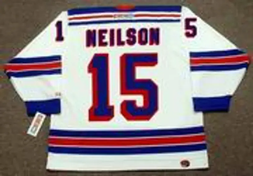 JIM NEILSON New York Rangers 1972 CCM Throwback Home NHL Hockey Jersey 