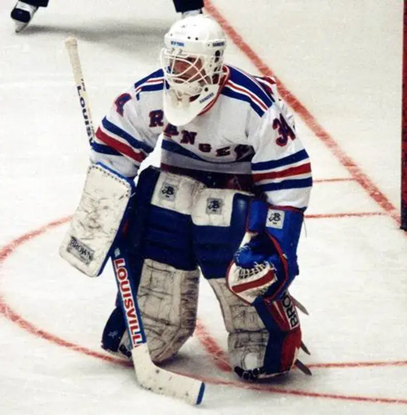 JOHN VANBIESBROUCK New York Rangers 1985 CCM Vintage Home NHL Hockey Jersey 