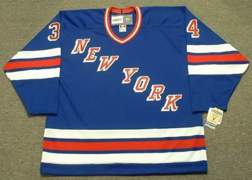 JOHN VANBIESBROUCK New York Rangers 1985 CCM Vintage Throwback NHL Hockey Jersey