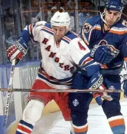 KEVIN LOWE New York Rangers 1993 Home CCM NHL Throwback Jersey 